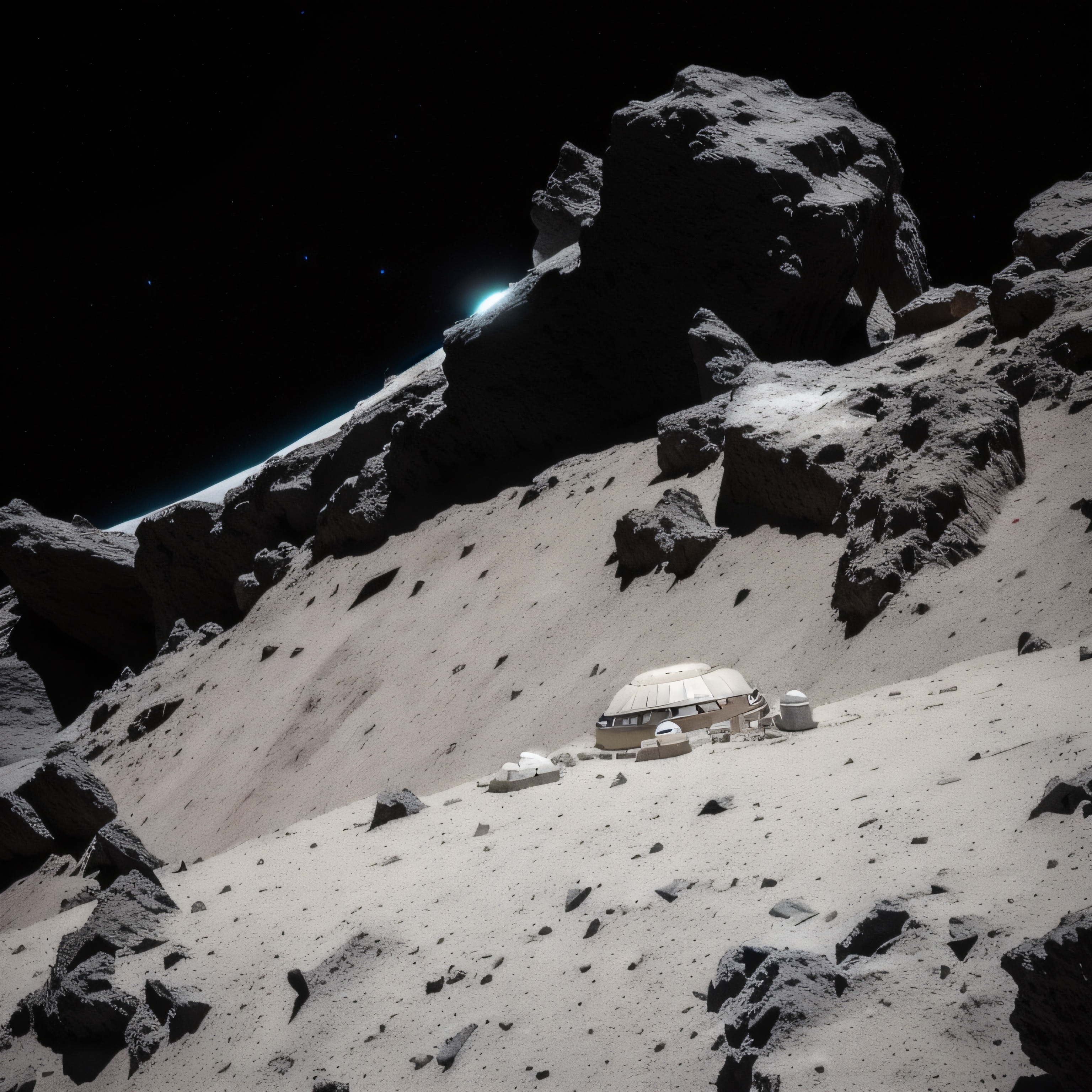 一个在被殖民的彗星上透明的外星人接待中心