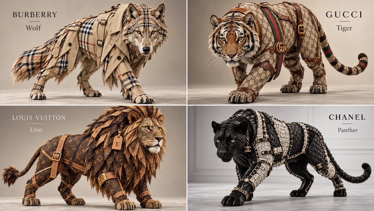 Animals Rebuilt with Luxury Fashion Fabrics GPT Image 2.5 preview