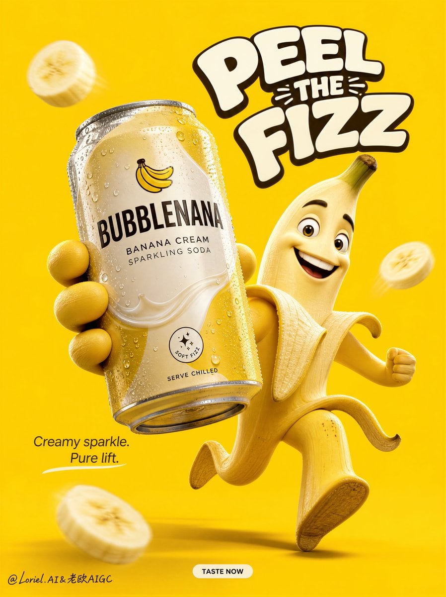 Banana Mascot Holding Oversized Can GPT Image 2.5 preview