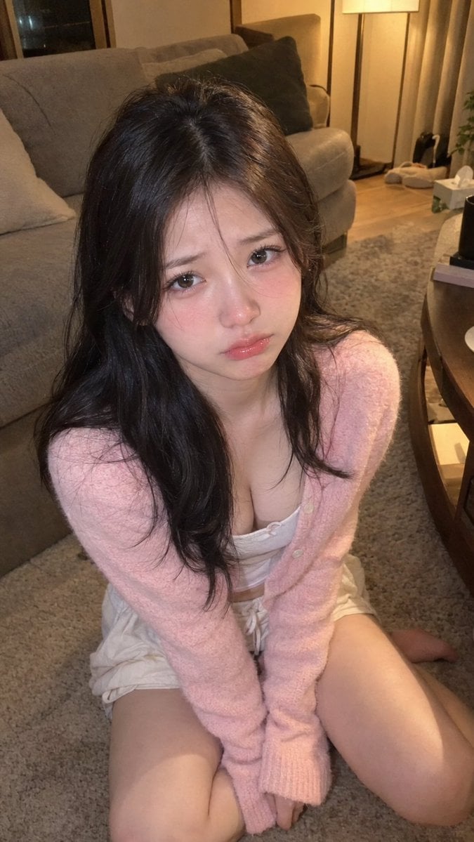Candid Photo of Woman in Cozy Night Living Room GPT Image 2.5 preview
