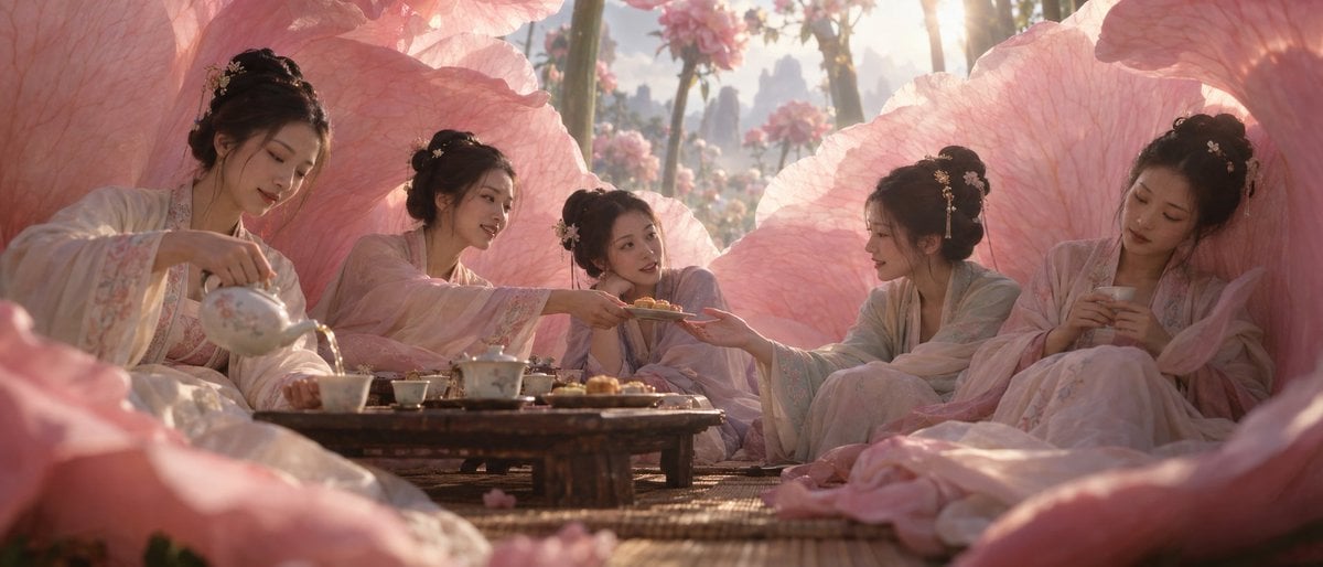 Cinematic Anamorphic Still of Women in Peony GPT Image 2.5 preview