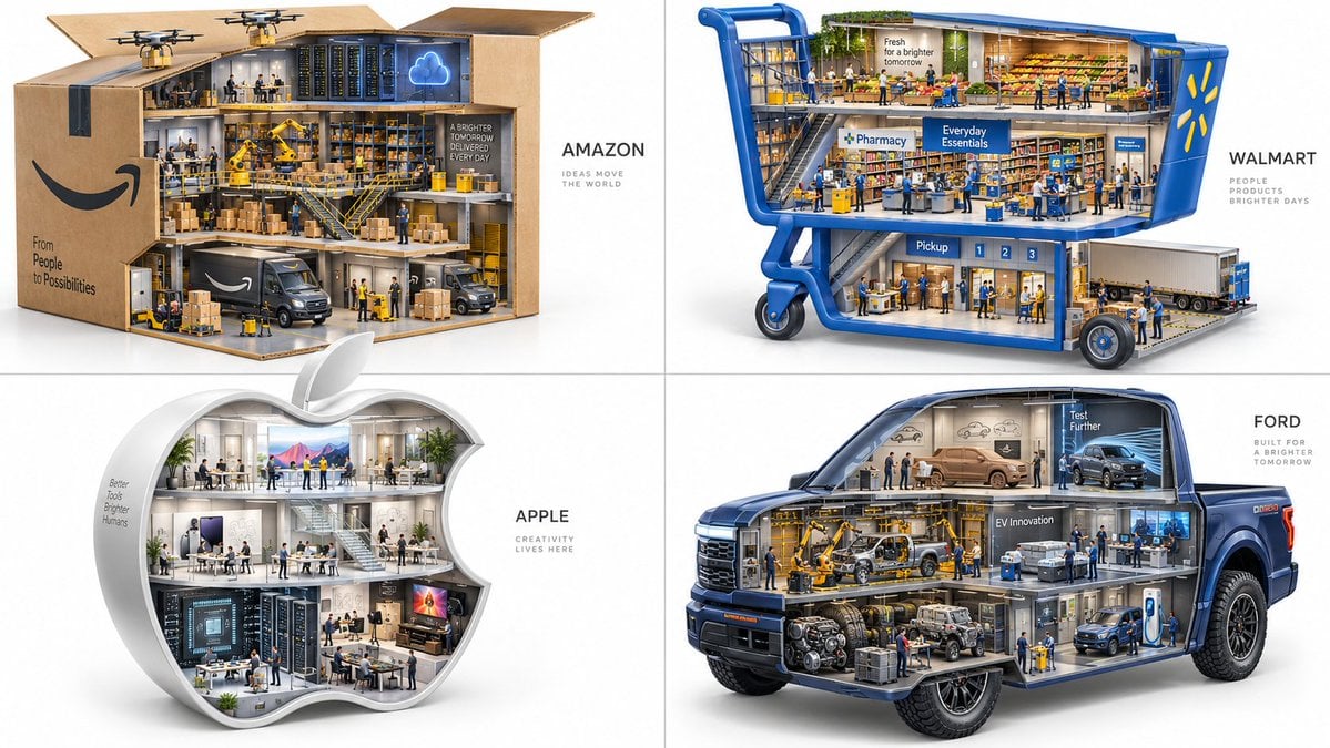 Conceptual Cutaway Dioramas for Four Brands GPT Image 2.5 preview