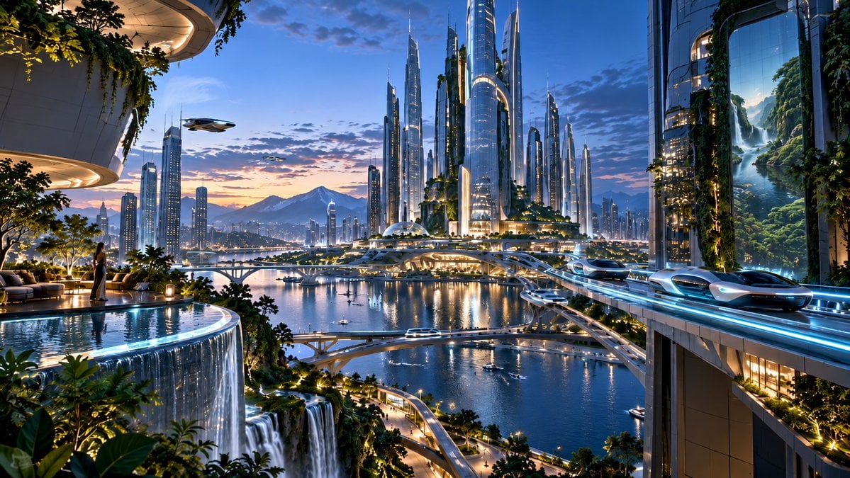 Dusk Eco-Future City With Moon GPT Image 2.5 preview