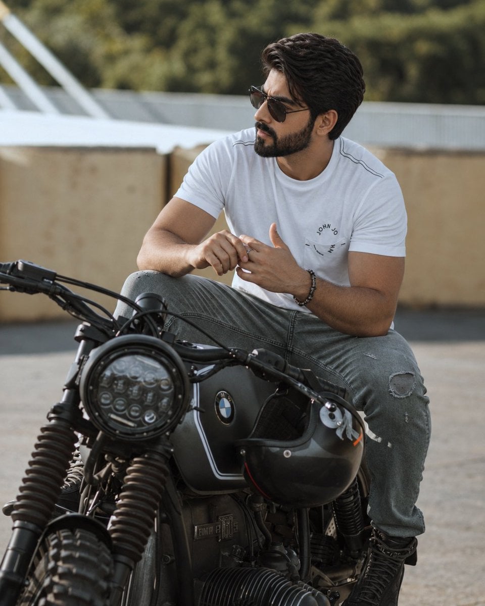 Hyper-Realistic Cinematic Portrait on a Motorcycle GPT Image 2.5 preview