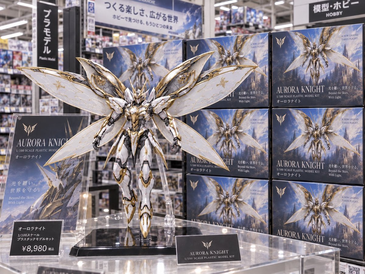 Photoreal Model Kit of White and Gold Paladin GPT Image 2.5 preview