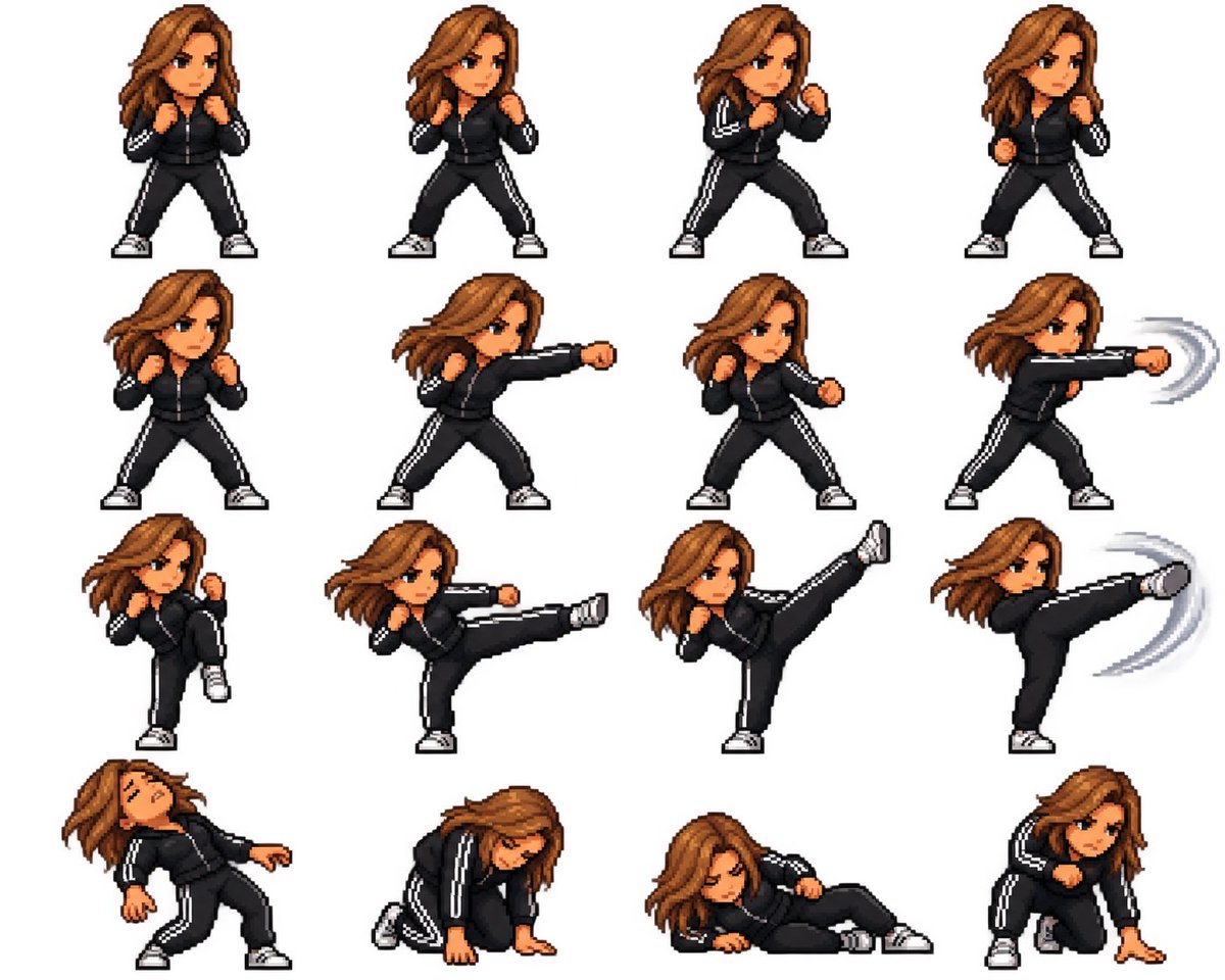 Pixel Art Combat Sprite Sheet GPT Image 2.5 preview
