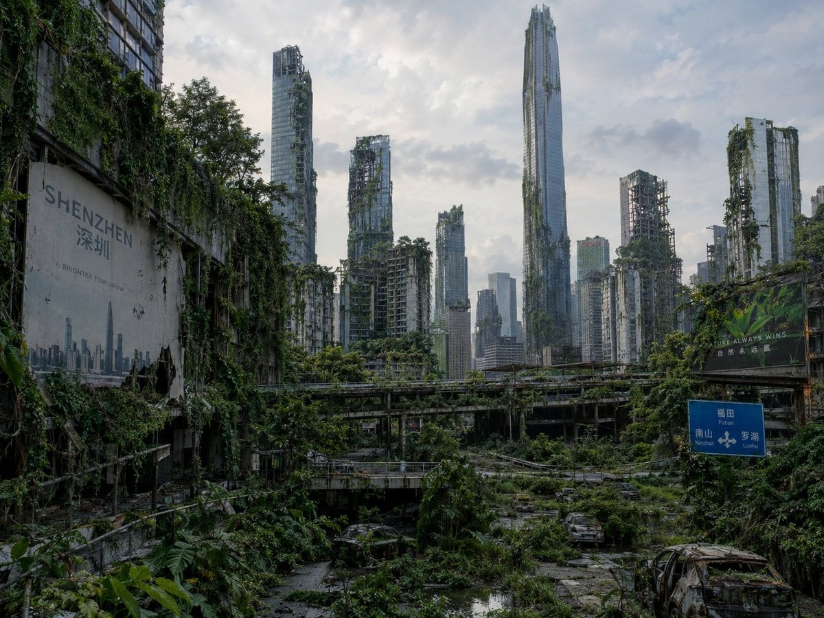 Post-Apocalyptic City with Green Vegetation GPT Image 2.5 preview