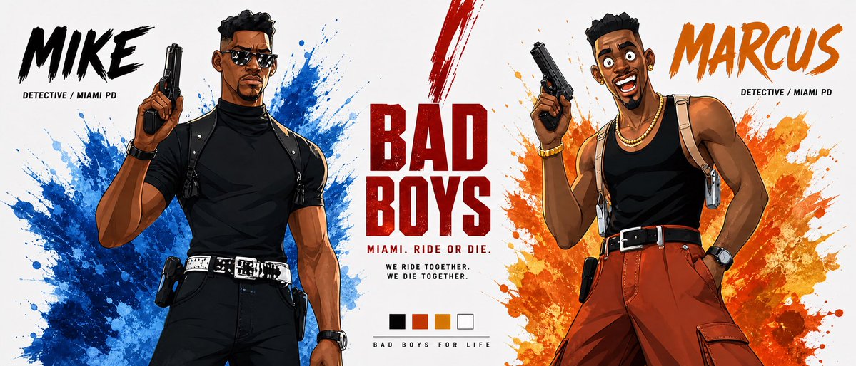 Premium Cinematic Character Bible Sheet for Mike & Marcus GPT Image 2.5 preview