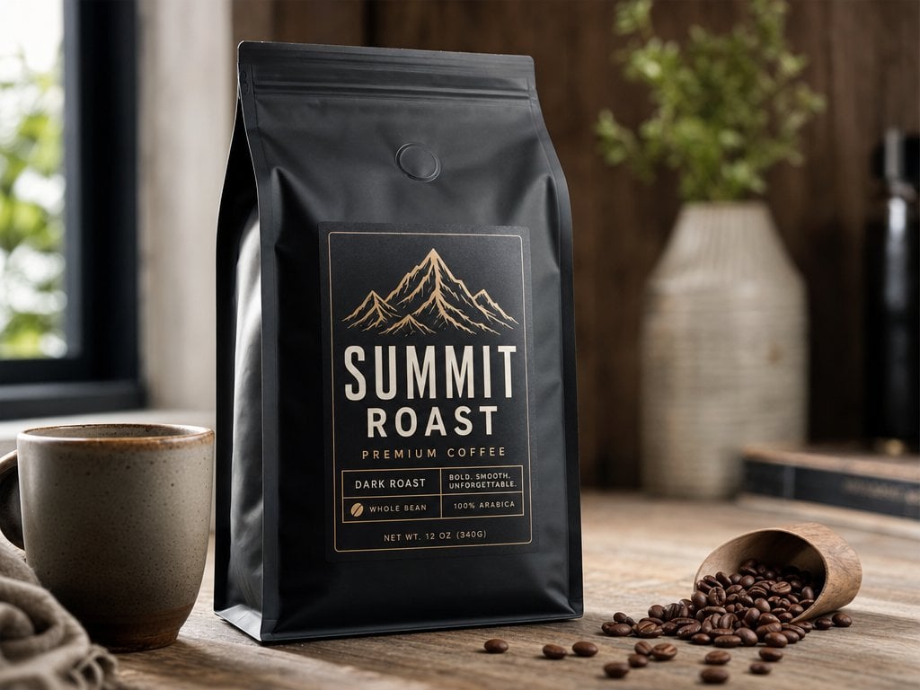 Premium Coffee Bag Product Mockup GPT Image 2.5 preview