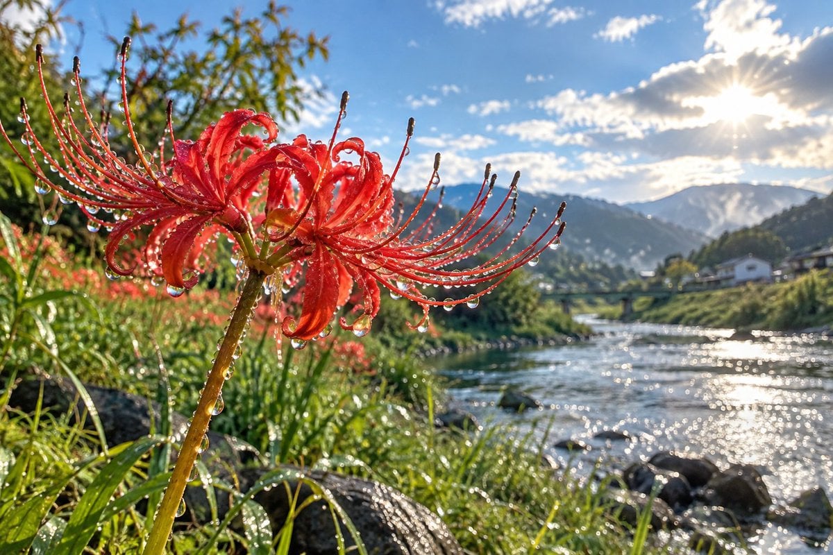 Red Spider Lily By River After Rain GPT Image 2.5 preview
