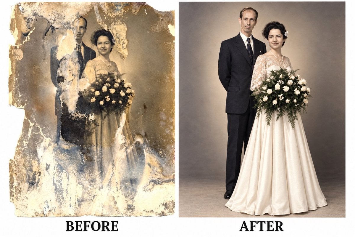 Restore Damaged Vintage Portrait GPT Image 2.5 preview