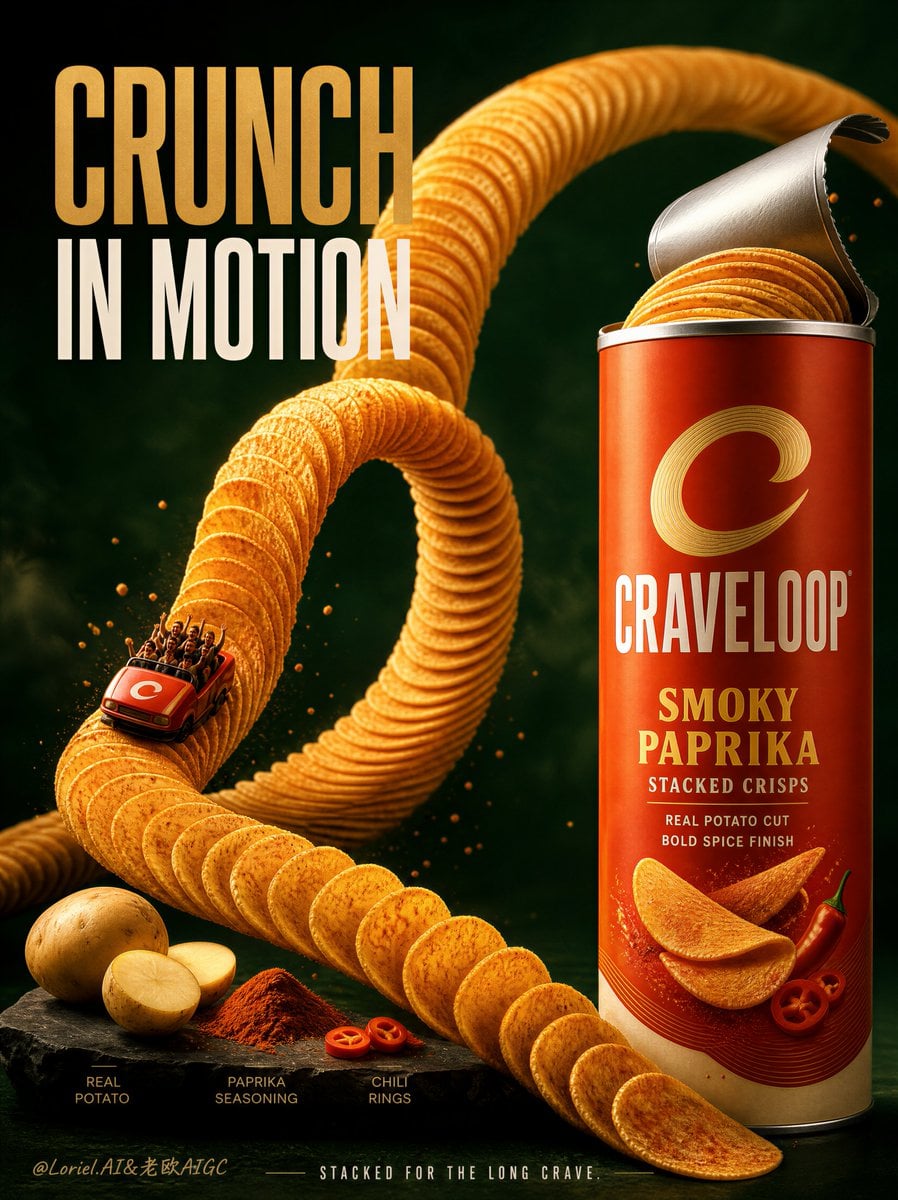 Roller Coaster Track Made of Stacked Crisps GPT Image 2.5 preview