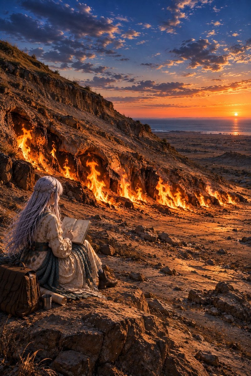Sunset Over Cracked Earth With Flames GPT Image 2.5 preview
