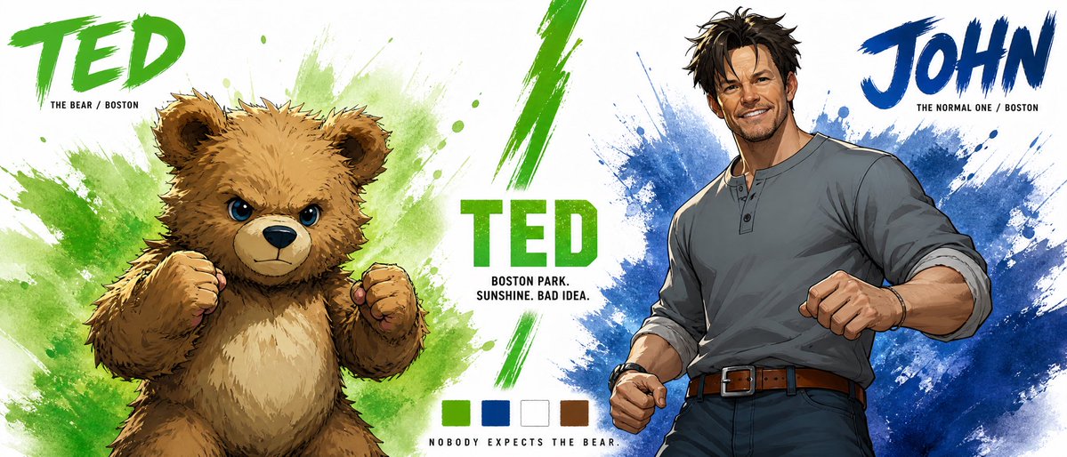 Ted & John Character Bible Sheet GPT Image 2.5 preview