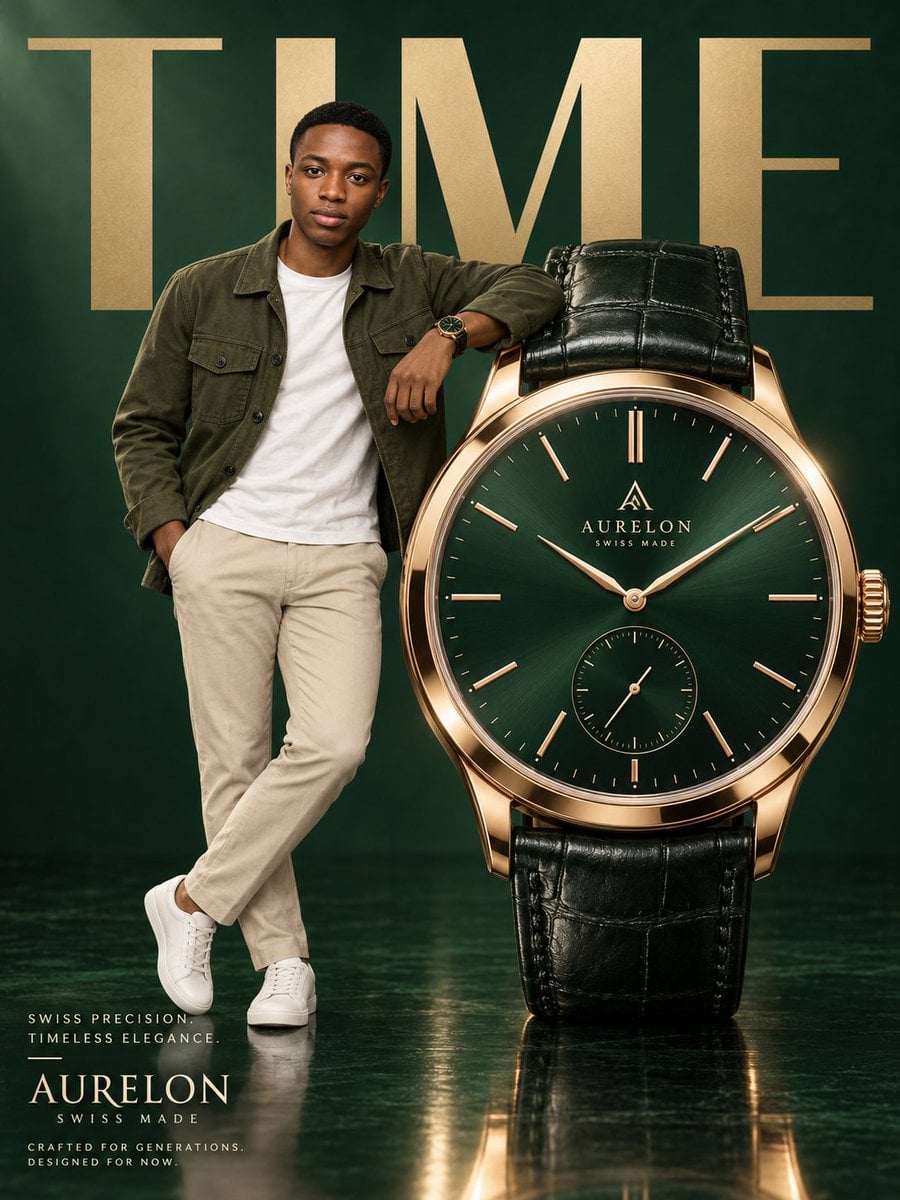 Vertical Luxury Watch Advertisement GPT Image 2.5 preview