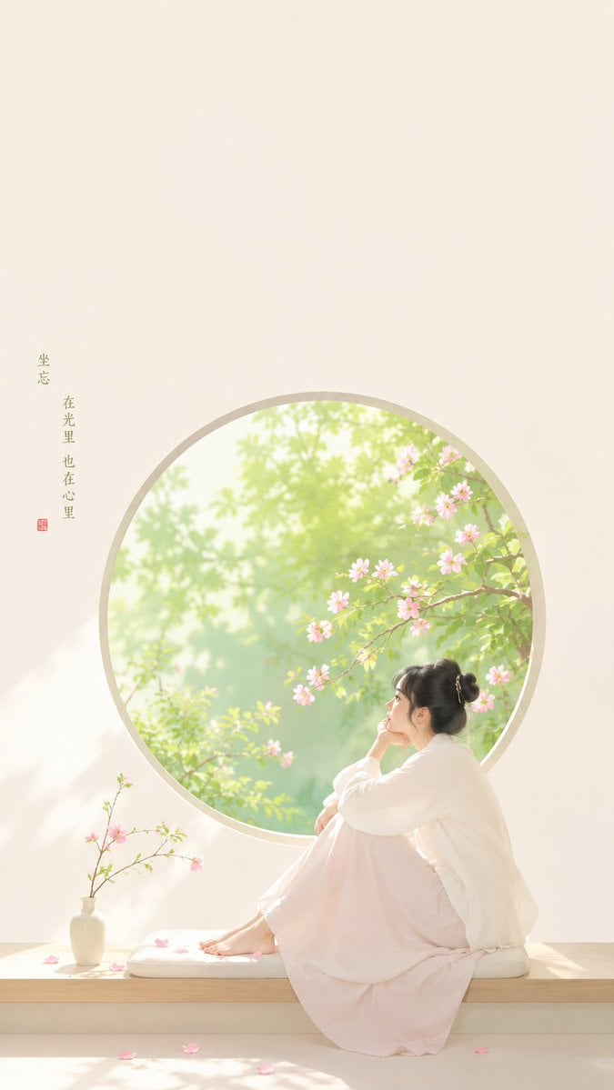 Woman Sitting by Round Window GPT Image 2.5 preview