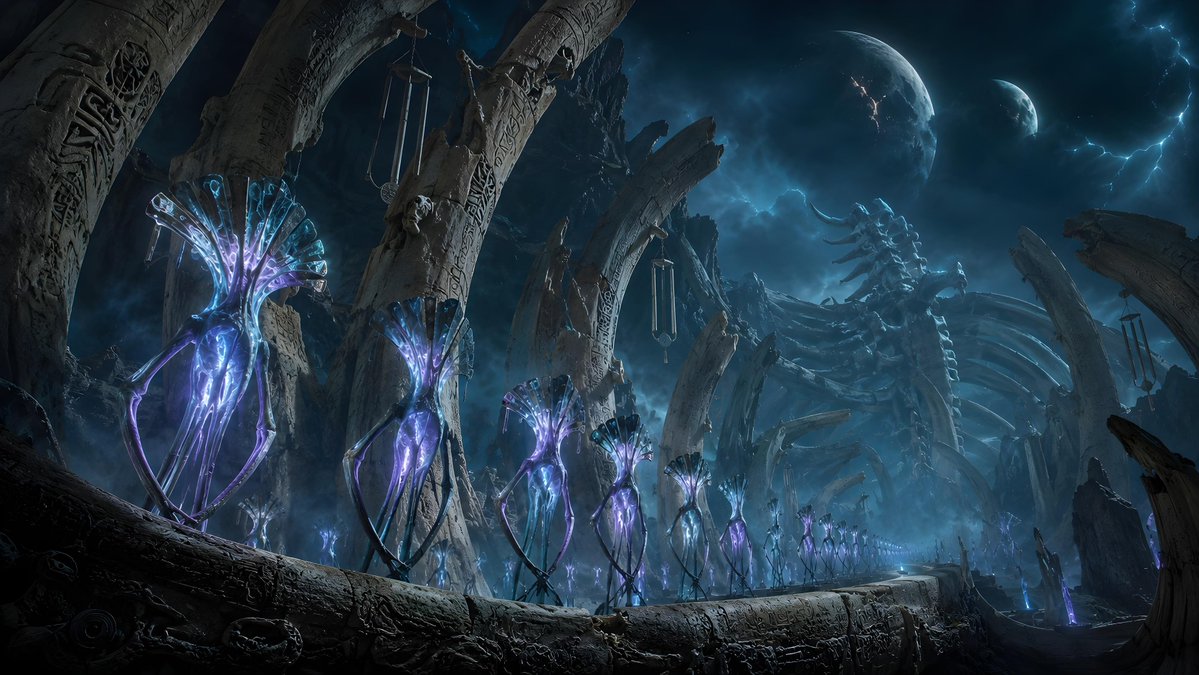 Alien Choir Singing in Fossilized God Ribs GPT Image 2 preview