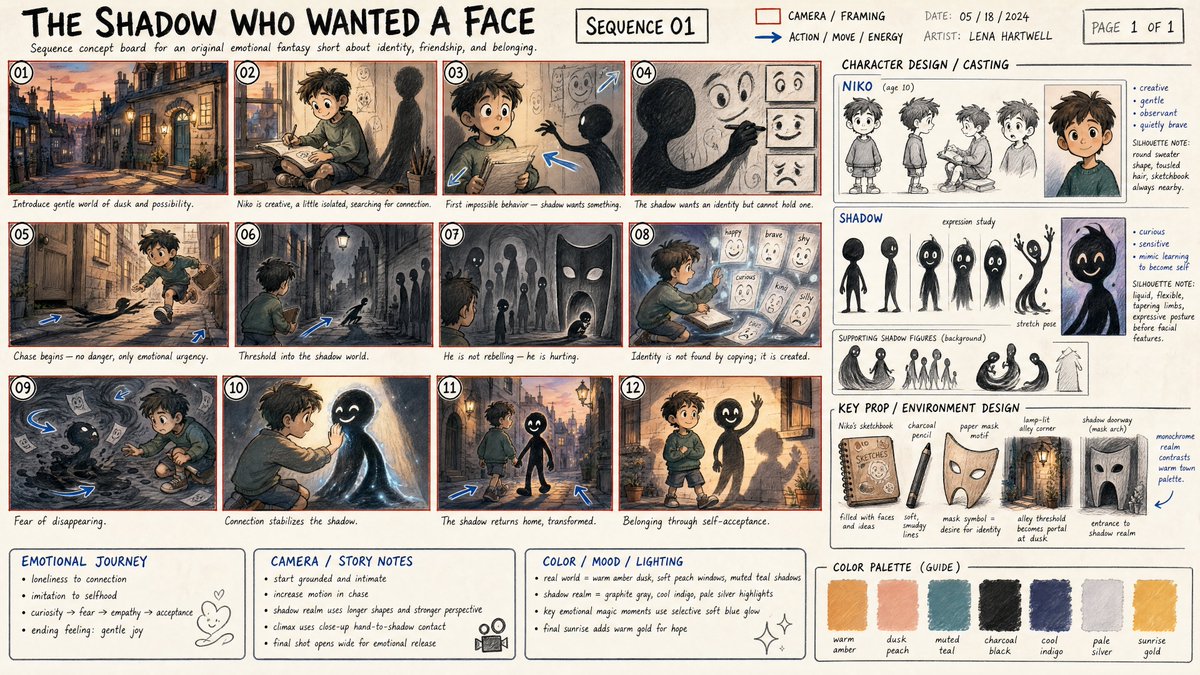 Animation Storyboard for Cartoon GPT Image 2 preview