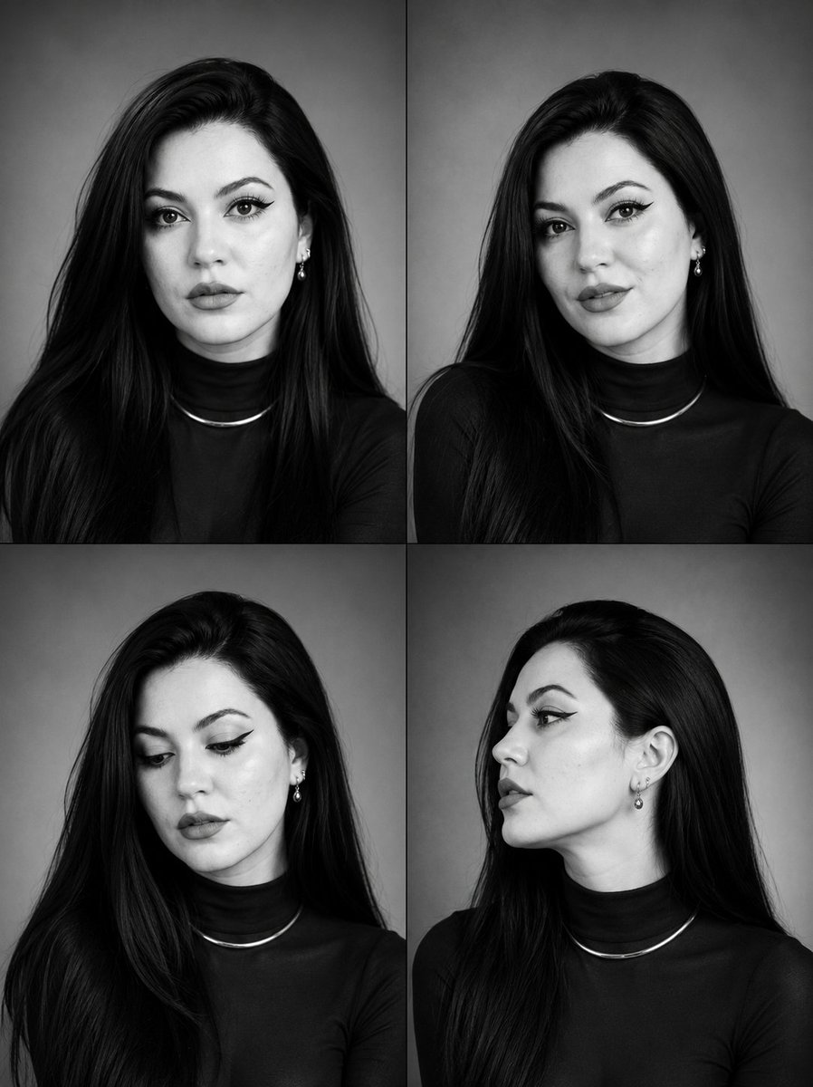 Black and White Fashion Contact Sheet GPT Image 2 preview