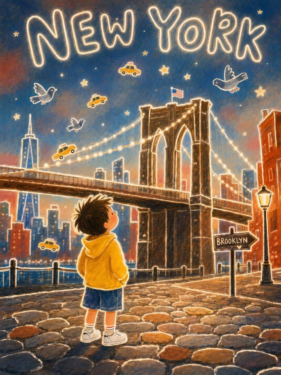 Child in Yellow Hoodie Denim Storybook Style GPT Image 2 preview