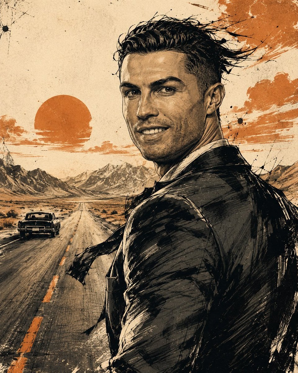 Cinematic Ink Illustration of Human in Scenery GPT Image 2 preview