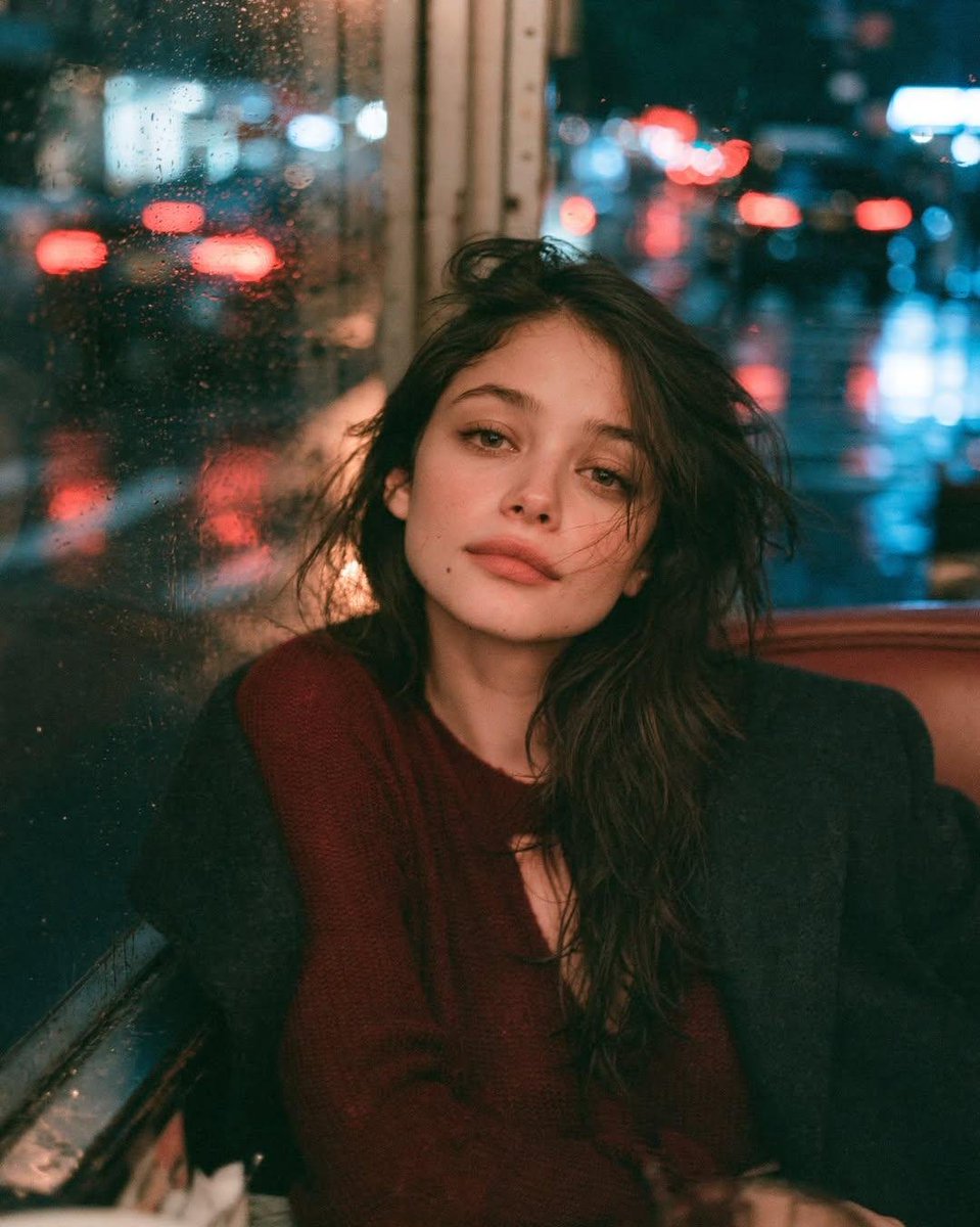 Cinematic Portrait in a Rainy Diner GPT Image 2 preview