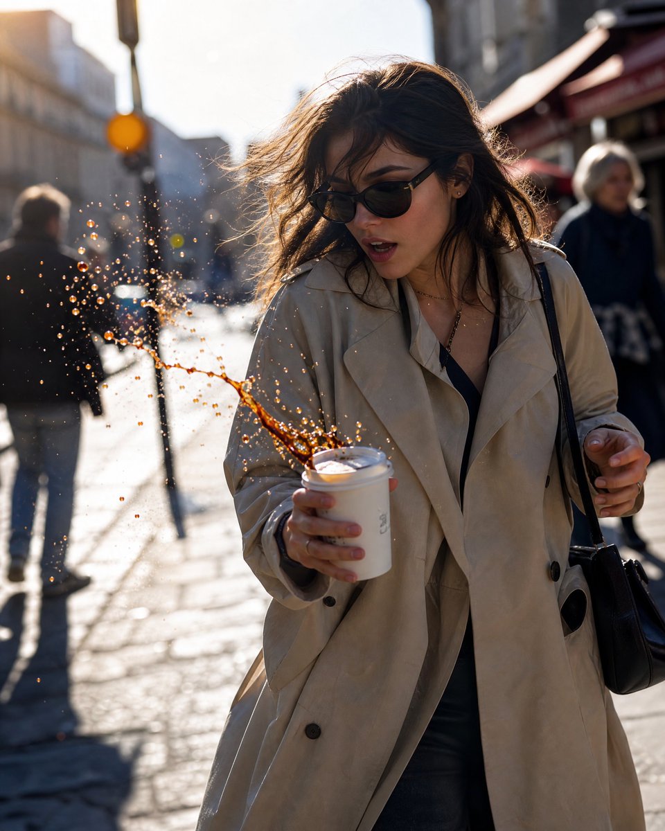 Coffee Splash Frozen in Sunlight GPT Image 2 preview