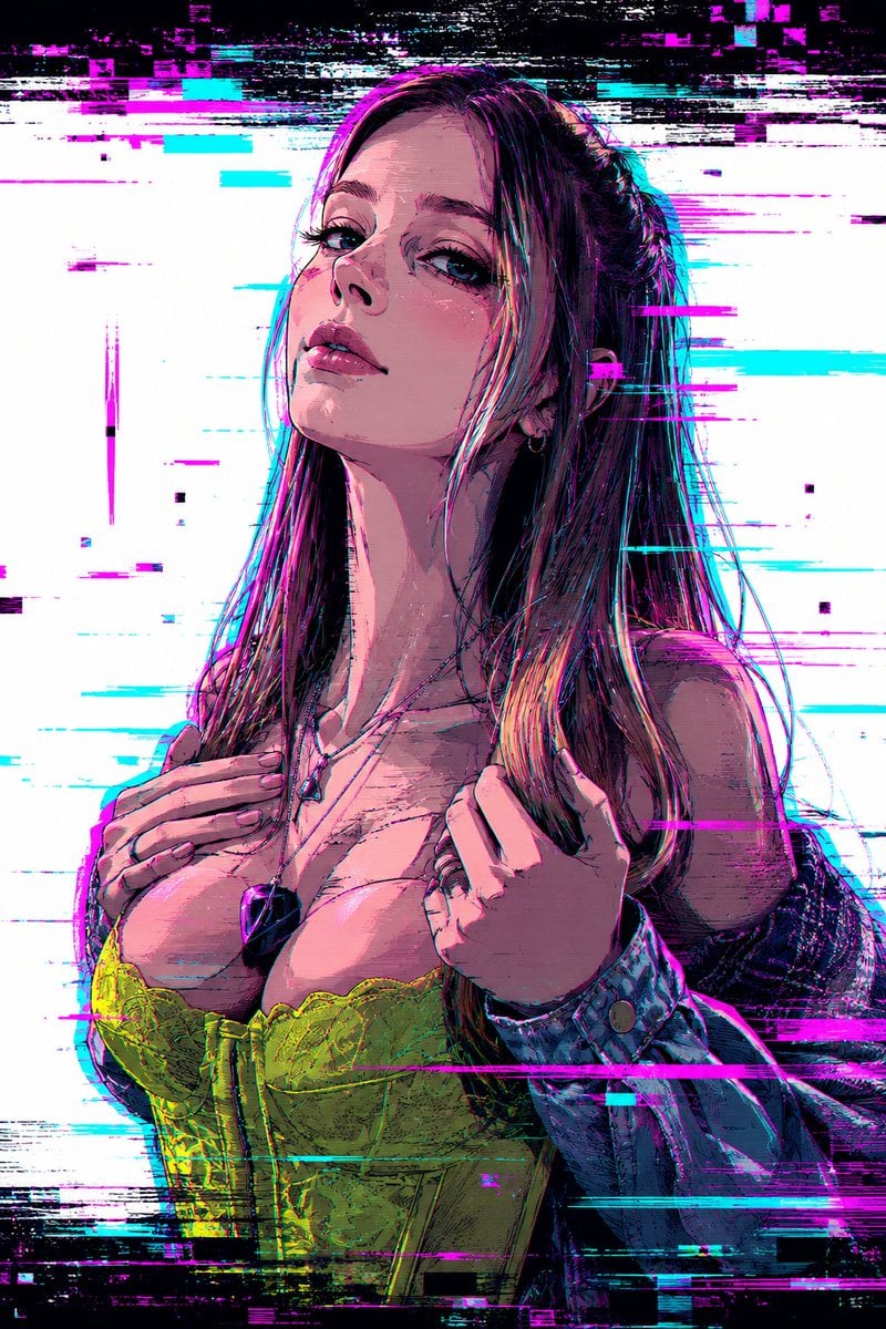 Dark Anime Cyberpunk Glitch Art GPT Image 2 preview