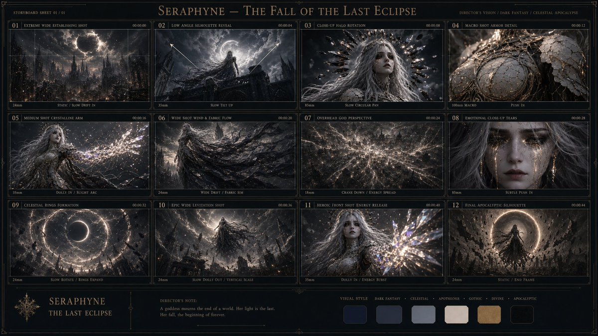 Dark Fantasy Celestial Apocalypse Storyboard GPT Image 2 preview
