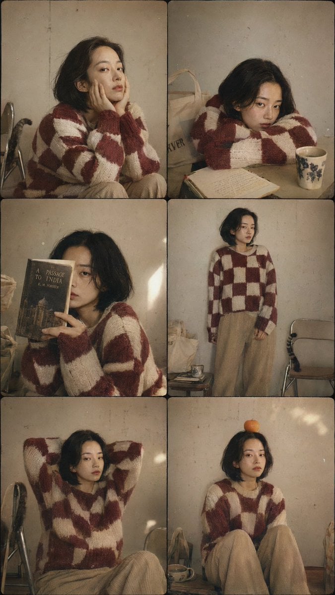 East Asian Woman Disposable Camera Collage GPT Image 2 preview