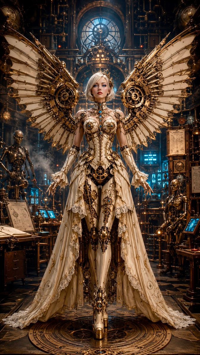 Elegant Steampunk Automaton Portrait GPT Image 2 preview