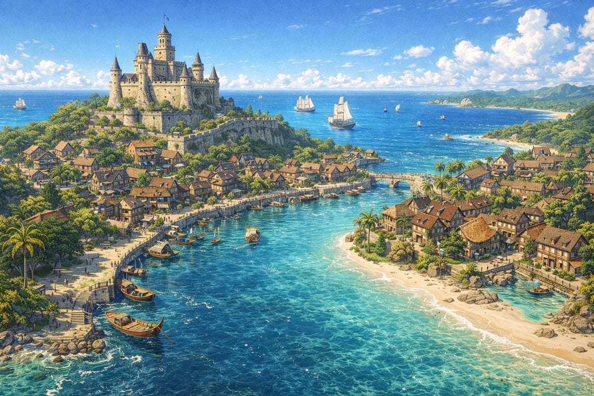 Fantasy Coastal City Landscape GPT Image 2 preview