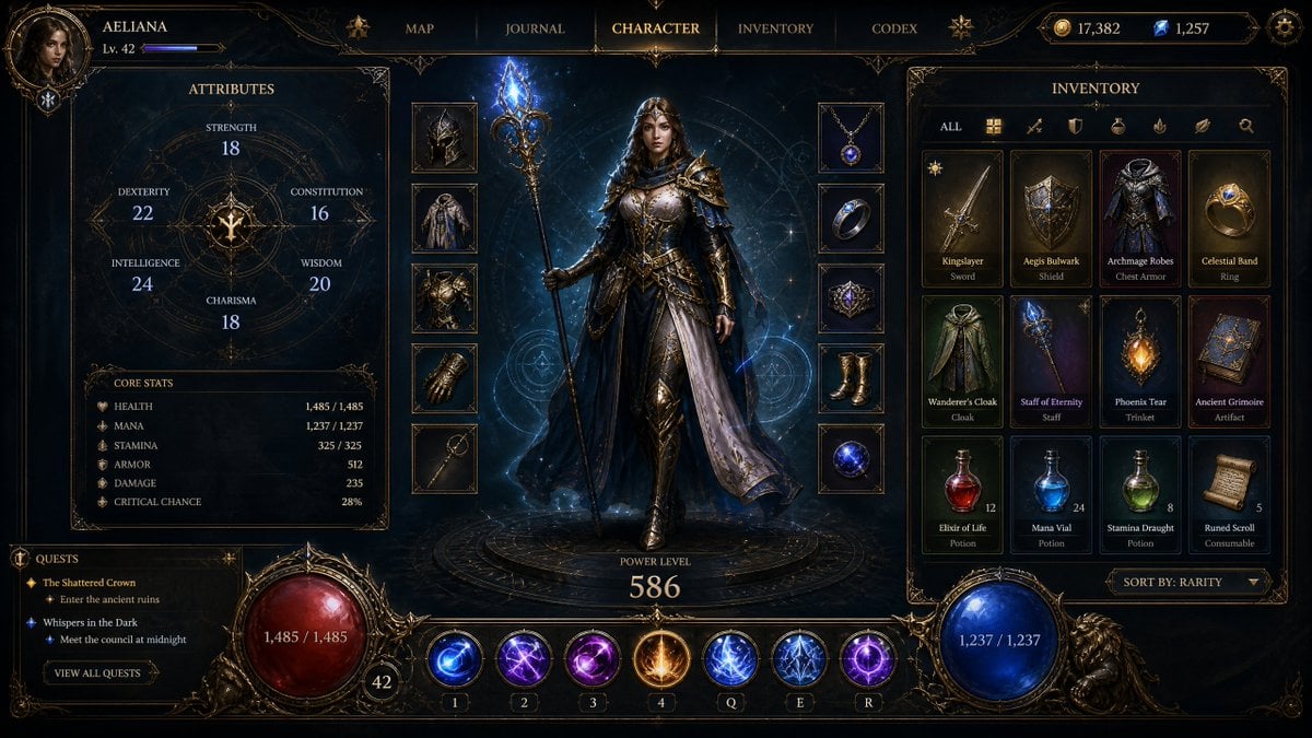 Fantasy RPG Magical HUD Design GPT Image 2 preview