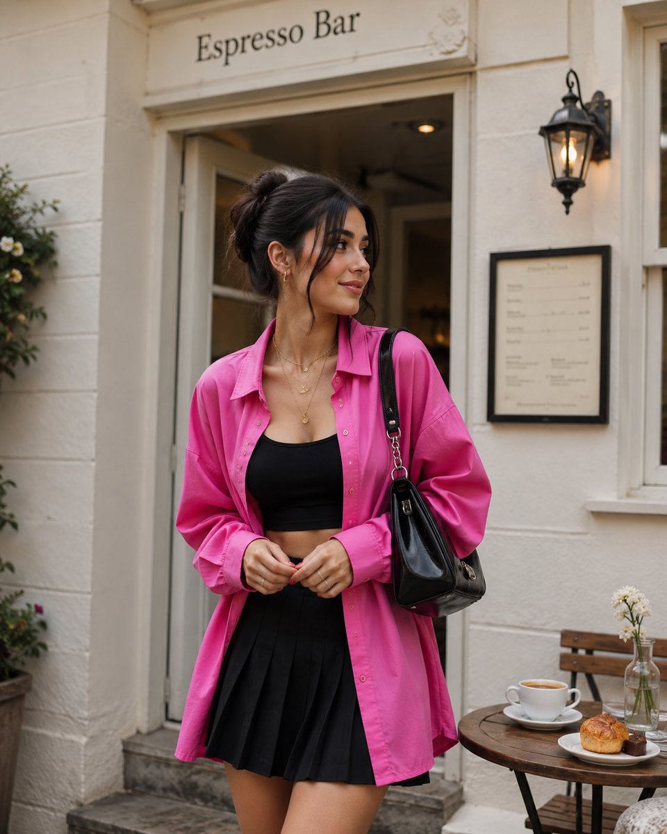 Fashion Portrait Outside Coffee House GPT Image 2 preview