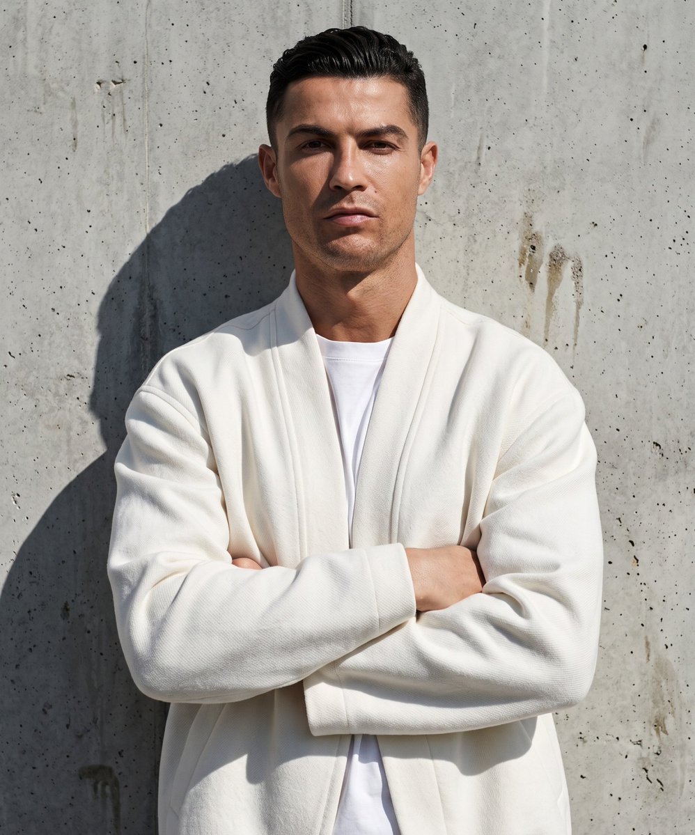 Luxury editorial portrait of a football icon GPT Image 2 preview