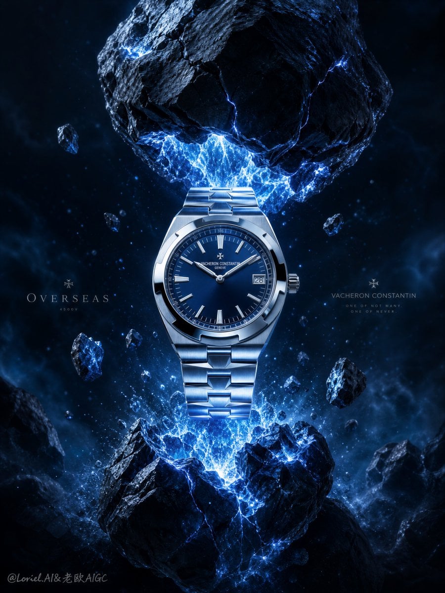 Luxury Watch Meteor Eruption Campaign Poster GPT Image 2 preview