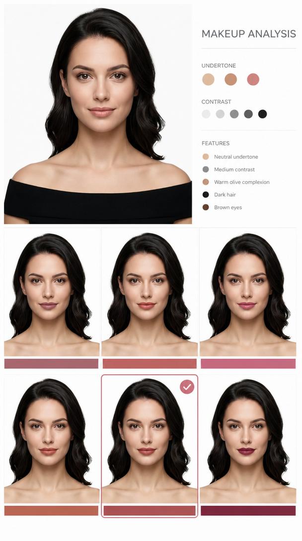 Makeup Analysis Graphic with Lipstick Shades GPT Image 2 preview