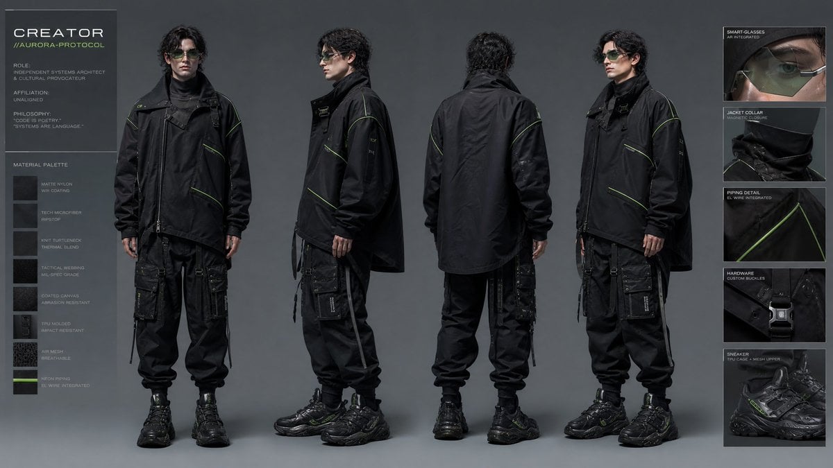 Male Creator Streetwear Character Design Sheet GPT Image 2 preview
