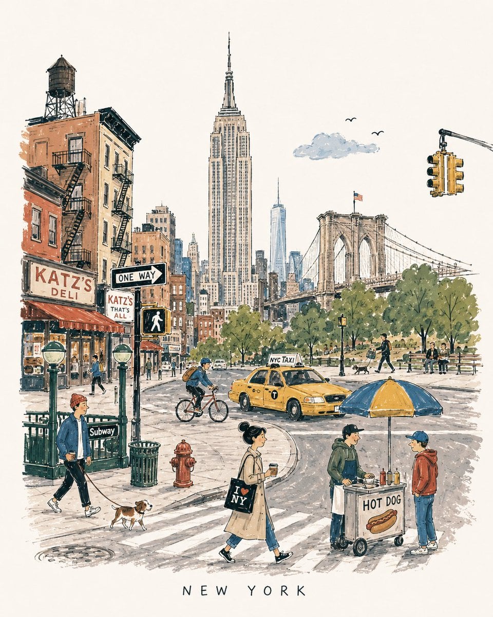 Mid-Century Travel Picture-Book Illustrations Of American Cities Gpt GPT Image 2 preview