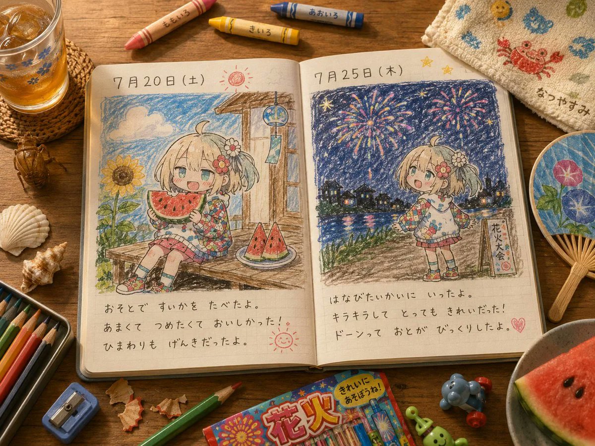 Picture-in-Picture Summer Vacation Diary GPT Image 2 preview