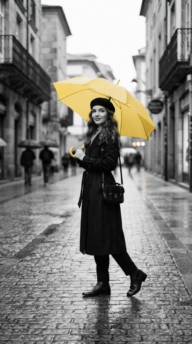 Selective-Color Rainy Alleyway Scene GPT Image 2 preview