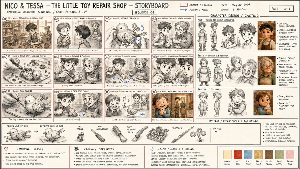 Storyboard Image Using Gpt Image 2 On Prompt GPT Image 2 preview