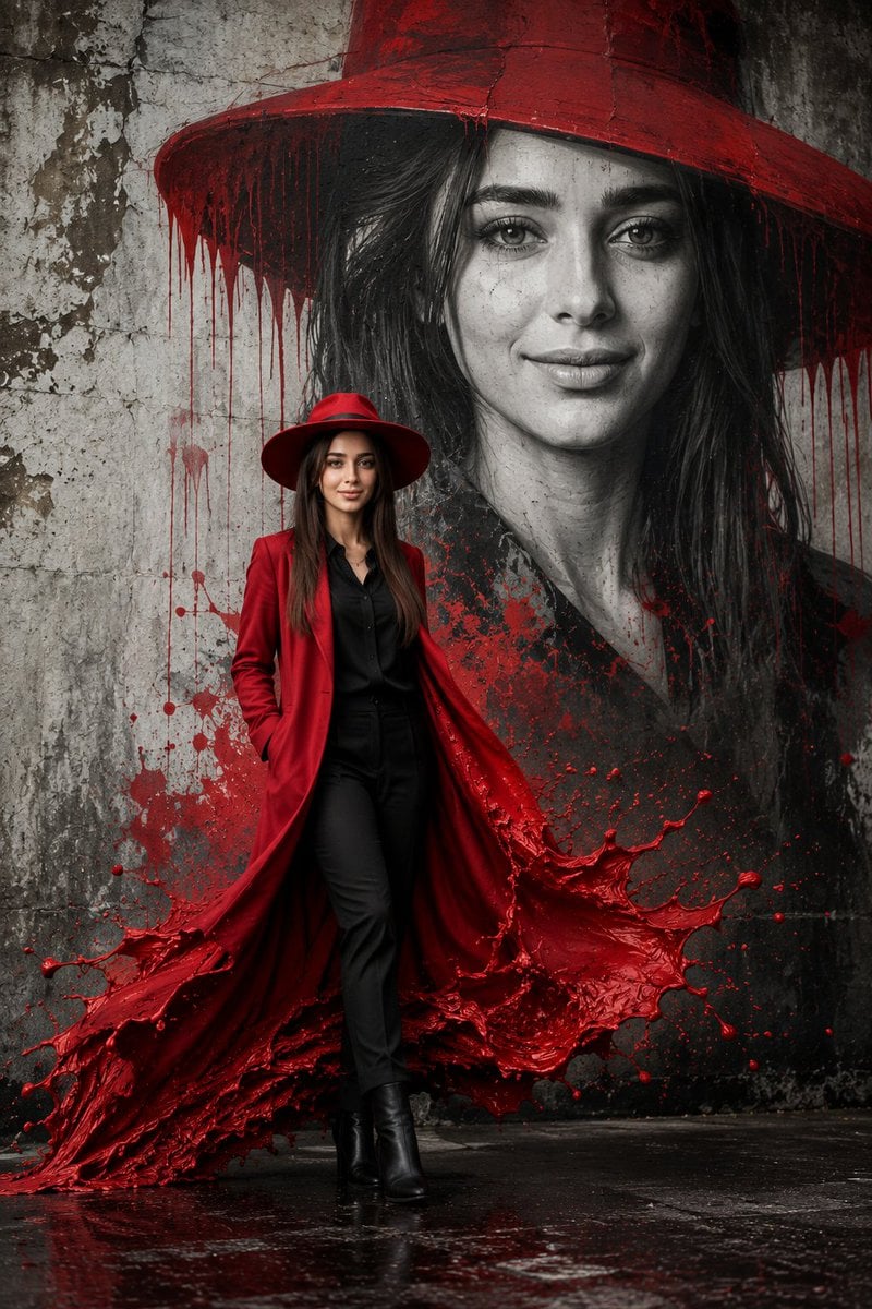 Street Art Cinematic Grayscale Portrait GPT Image 2 preview