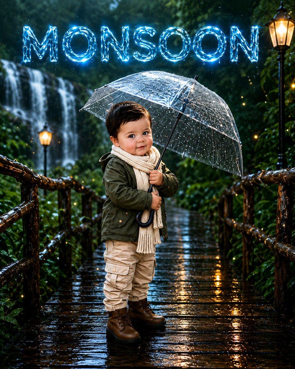 Toddler in Rainy Forest Park Portrait GPT Image 2 preview