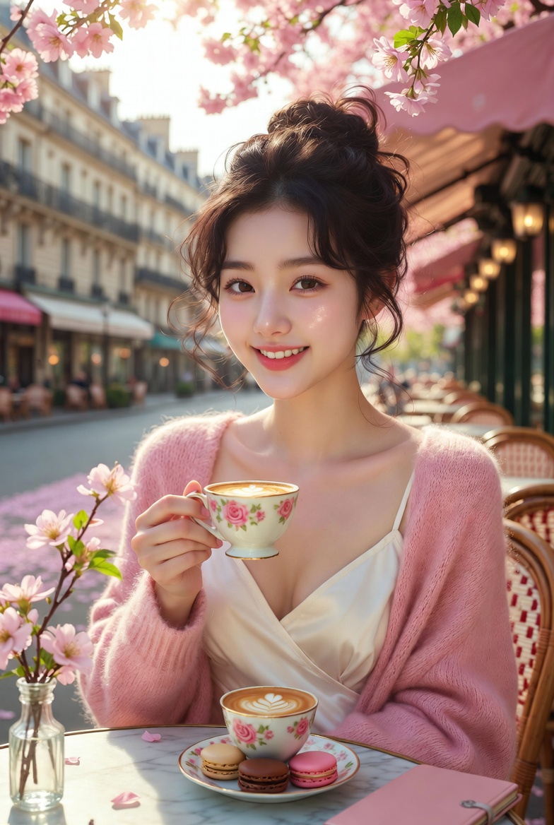 Woman at Parisian Café GPT Image 2 preview