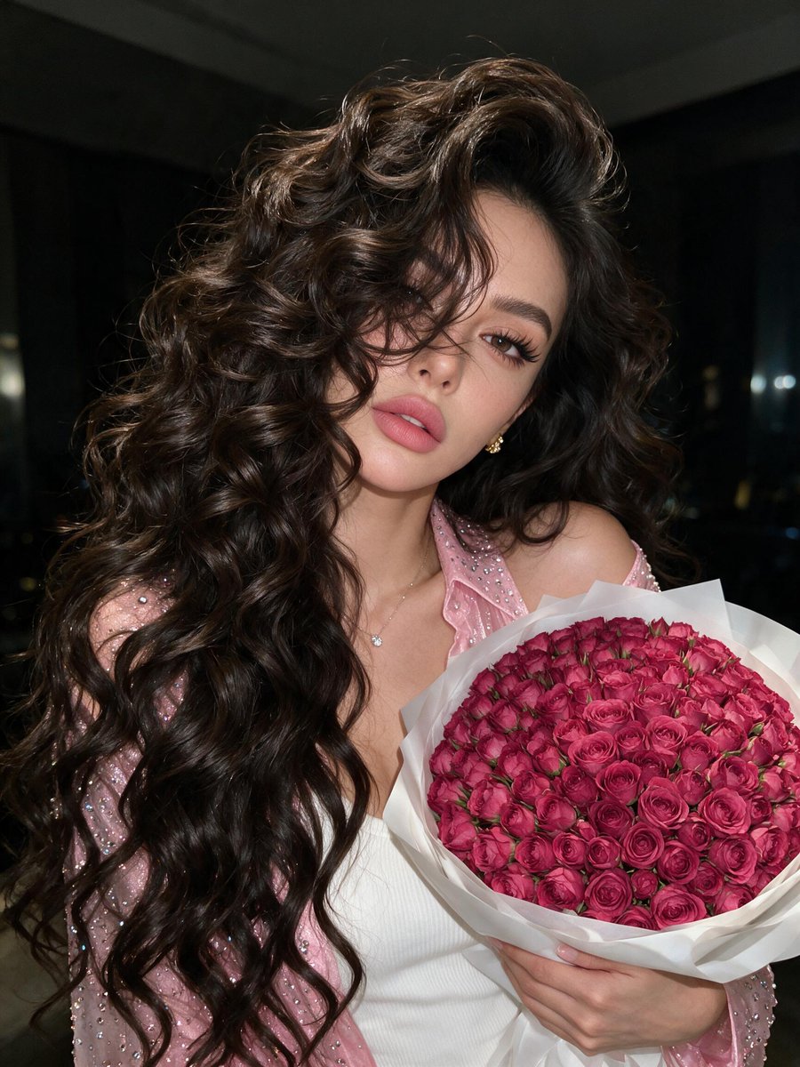 Close-Up Selfie with Bouquet of Roses Seedream 5 Pro preview