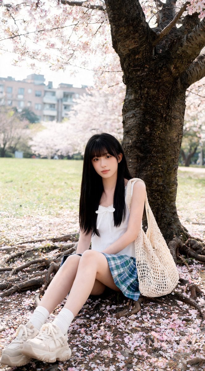 East Asian Woman Under Large Tree Seedream 5 Pro preview