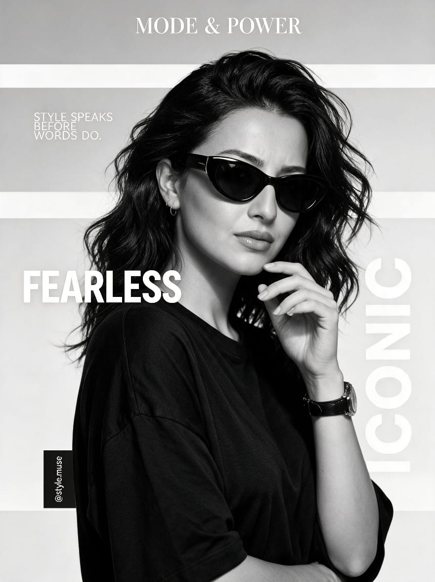 Monochrome Fashion Poster Seedream 5 Pro preview