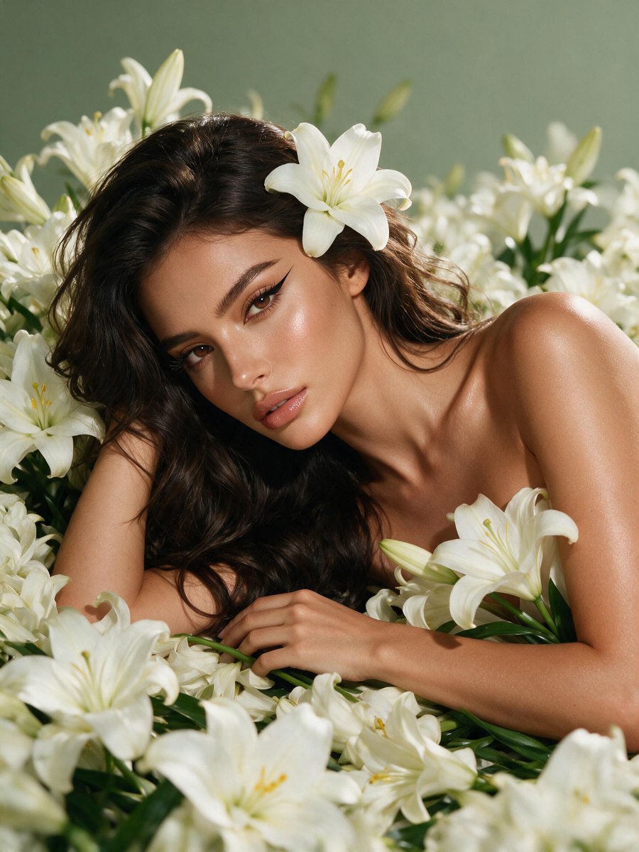 Photorealistic Portrait in Lilies Seedream 5 Pro preview