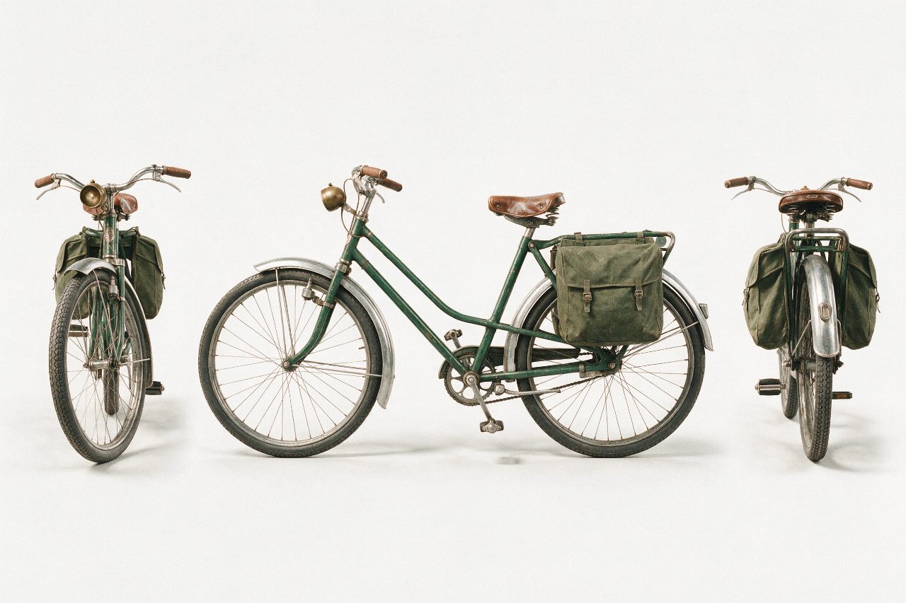 Soviet Postal Messenger Bicycle Three View Seedream 5 Pro preview